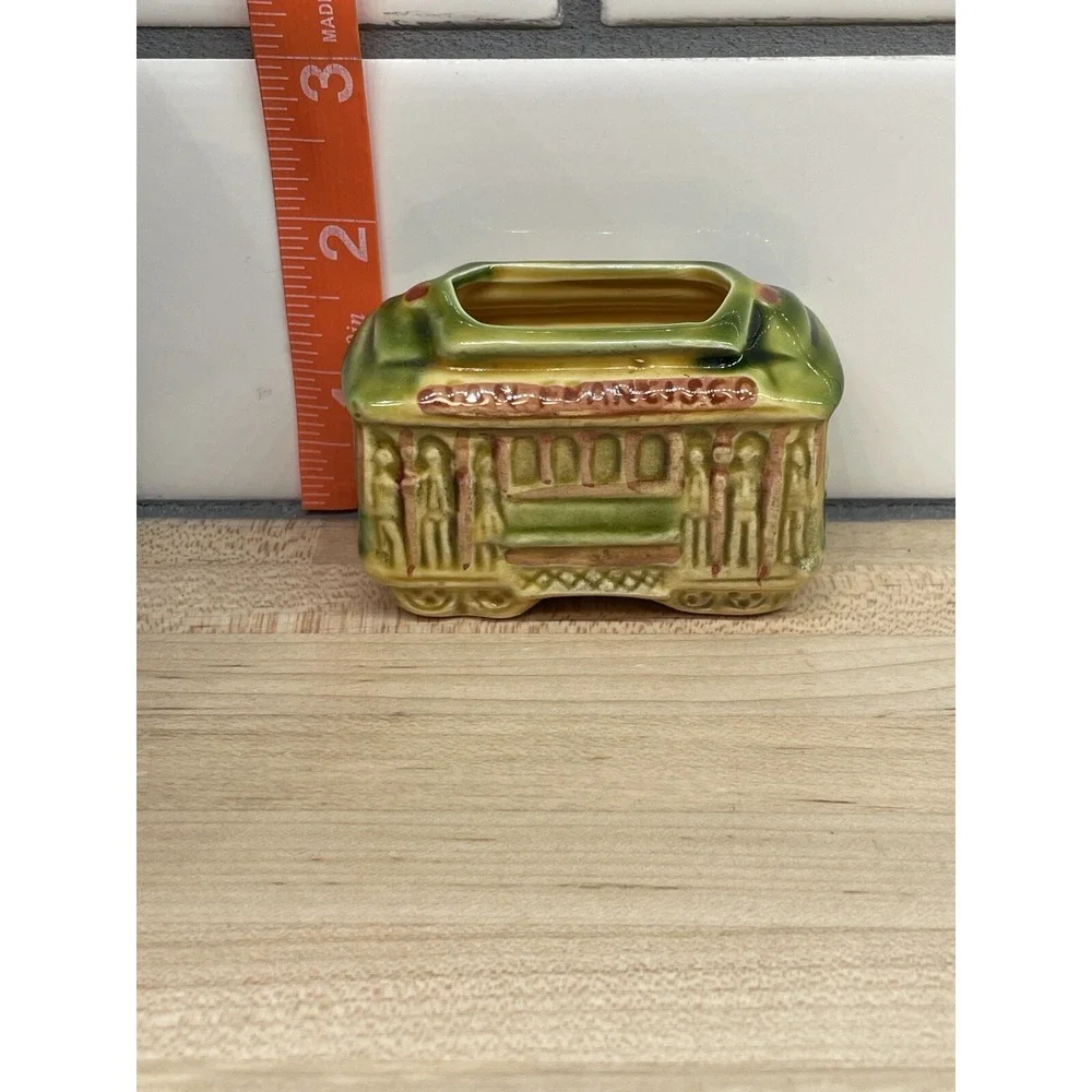 Toothpick Holder San Francisco‎ Trolley CarMulti Color Vtg SNCO Imports Japan 2
